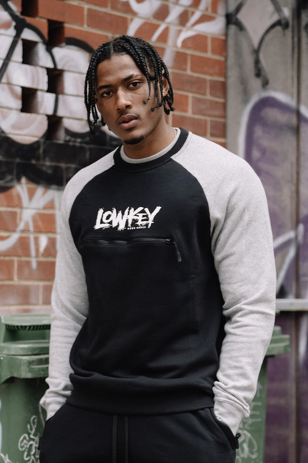 Lowkey Core Sweatshirt - Black/Grey - Lowkey Down Under