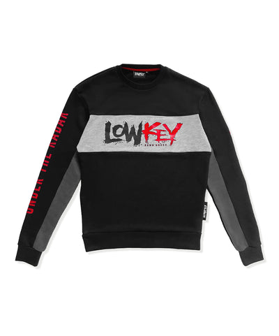 Lowkey Training Sweatshirt - Black/Heather Grey/Crimson Red - Lowkey Down Under
