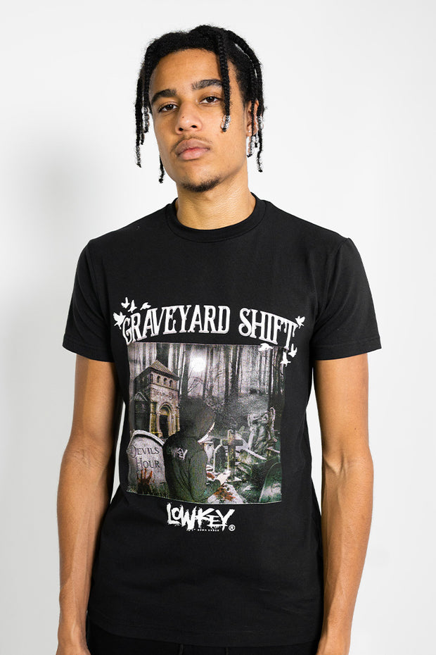 Lowkey Graveyard Shift Tee - Black - Lowkey Down Under