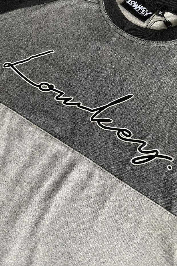 Lowkey Signature Block Tee - Charcoal/Grey/Black - Lowkey Down Under