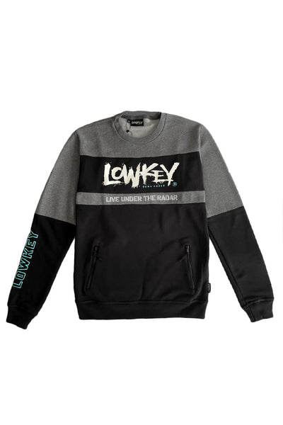 Lowkey Mist Sweatshirt - Dark Heather/Black/Baby Blue - Lowkey Down Under