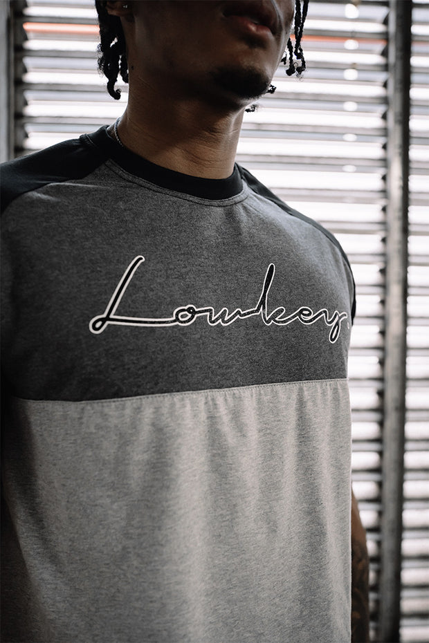 Lowkey Signature Block Tee - Charcoal/Grey/Black - Lowkey Down Under