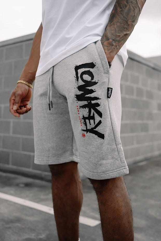 Grey and on sale black shorts