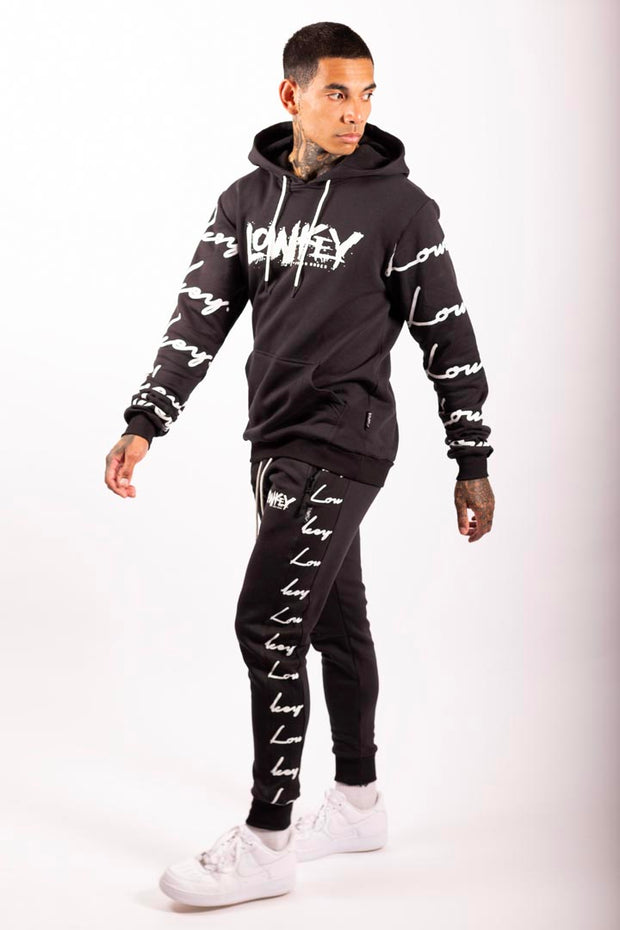 Lowkey Signature All Over Hoodie - Black - Lowkey Down Under