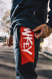 Lowkey OG Flare Track Pants - Navy/Red/White - Lowkey Down Under